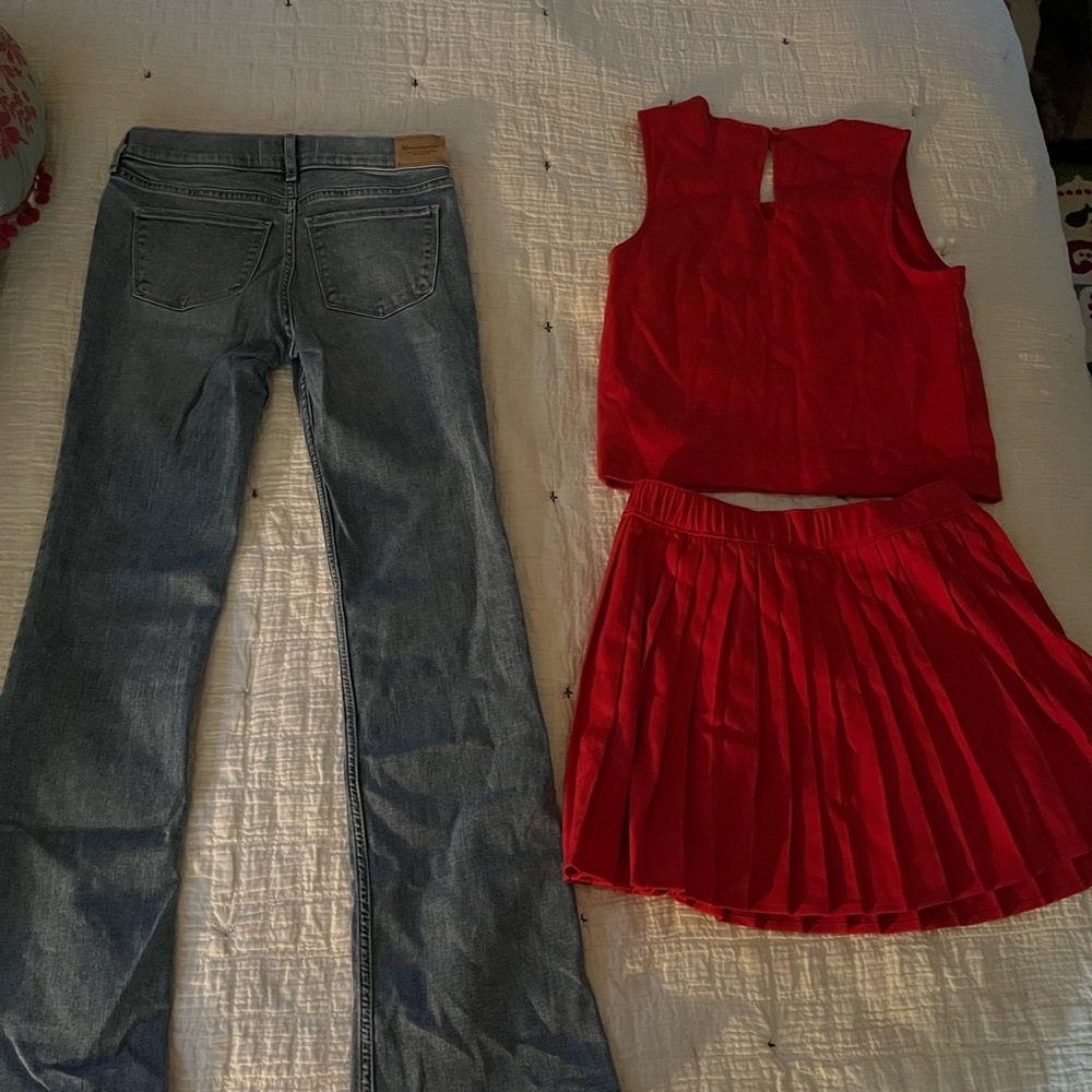 Abercrombie Kids Red and Blue Matching Set